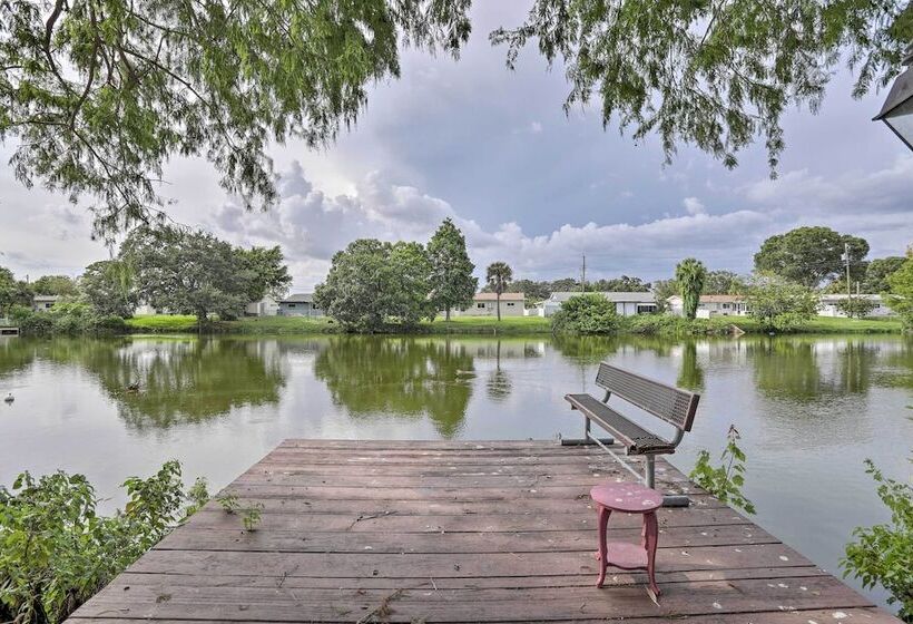St Pete Retreat W/ Spacious Patio & Pond View