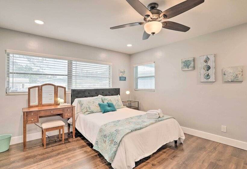 St Pete Retreat W/ Spacious Patio & Pond View