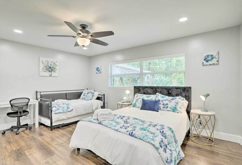 St Pete Retreat W/ Spacious Patio & Pond View