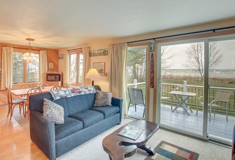 Serene Lakefront Baileys Harbor Home W/ Deck!