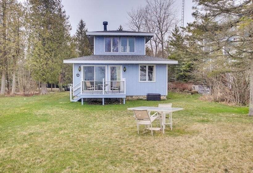 Serene Lakefront Baileys Harbor Home W/ Deck!