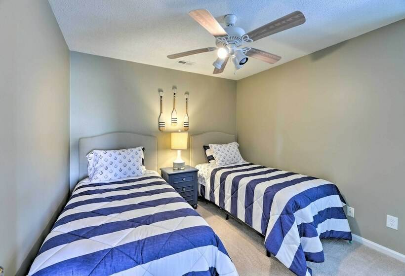 Waterfront Harkers Island Home: Sunset View & Dock