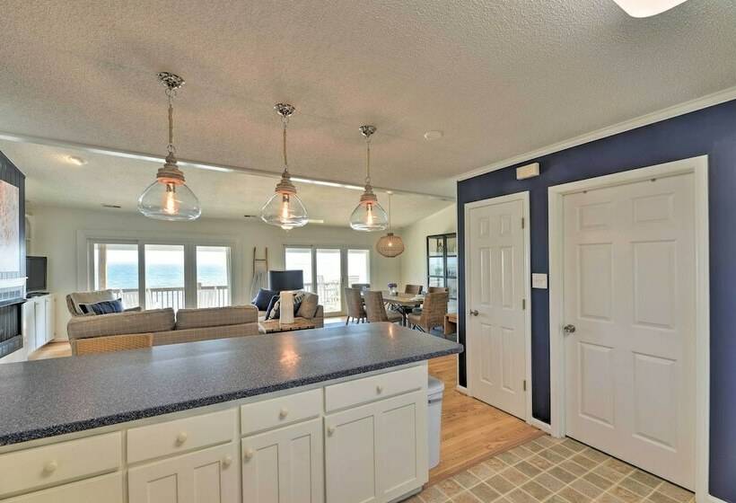 Waterfront Harkers Island Home: Sunset View & Dock