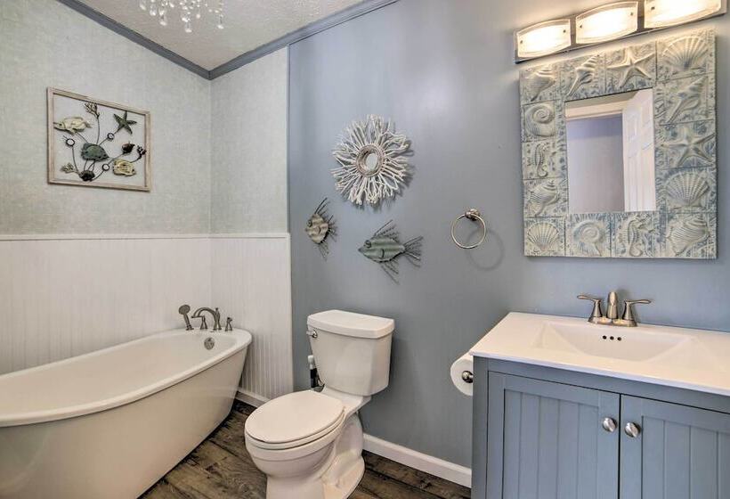 Waterfront Michigan Center Home W/ Boat Dock!