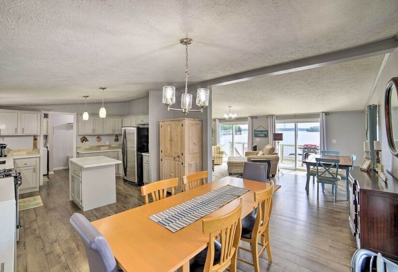 Waterfront Michigan Center Home W/ Boat Dock!