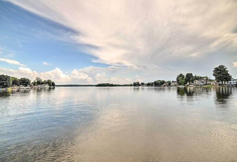 Waterfront Michigan Center Home W/ Boat Dock!