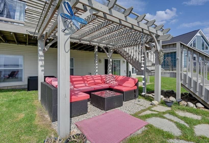 Waterfront Michigan Center Home W/ Boat Dock!