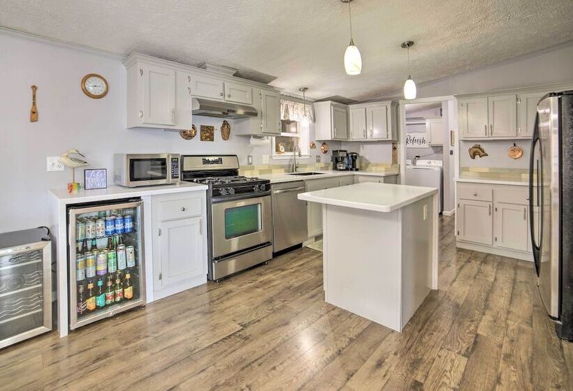 Waterfront Michigan Center Home W/ Boat Dock!