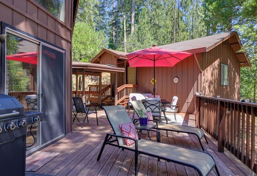 Furnished Deck: High Sierra Cabin In Twain Harte!