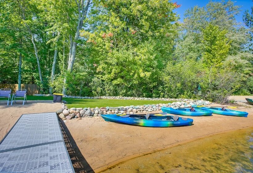 Interlochen Lakehouse W/ Deck, Fire Pit, & Dock!