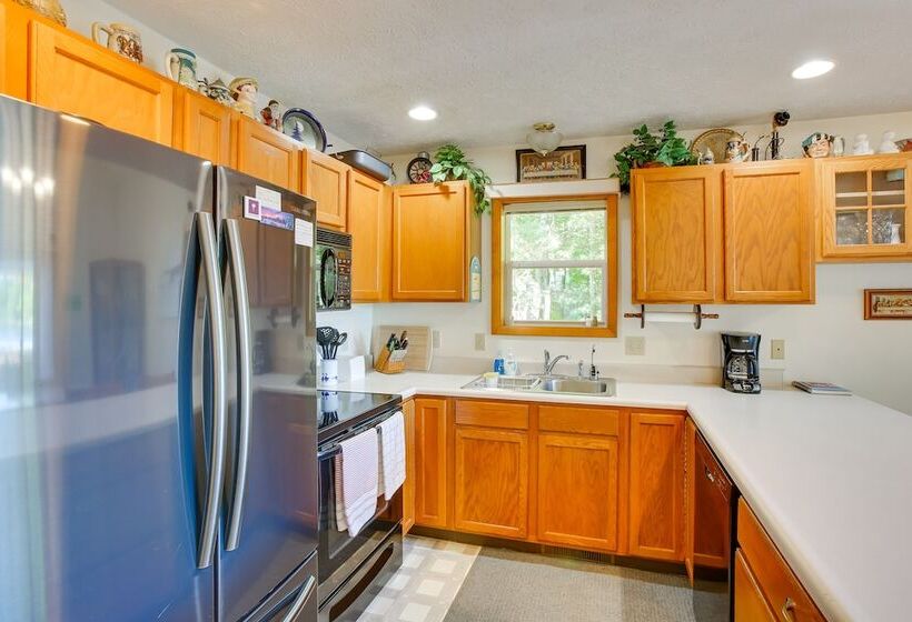 Interlochen Lakehouse W/ Deck, Fire Pit, & Dock!