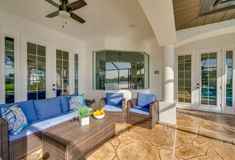 On Canal: Luxe Cape Coral Oasis W/ Pool & Lanai!