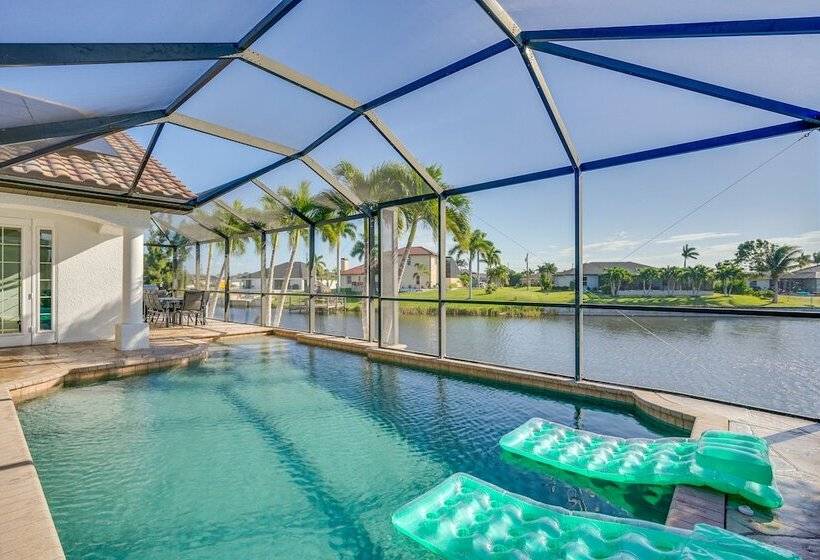 On Canal: Luxe Cape Coral Oasis W/ Pool & Lanai!