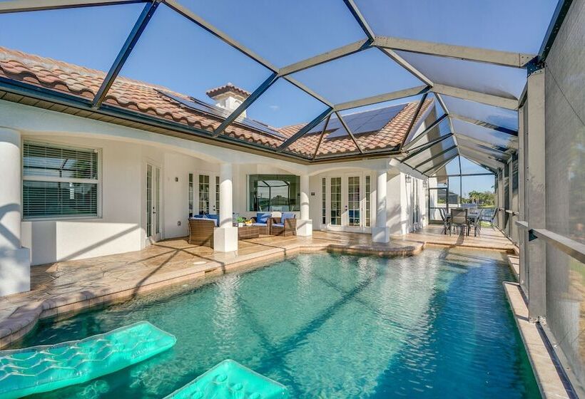 On Canal: Luxe Cape Coral Oasis W/ Pool & Lanai!