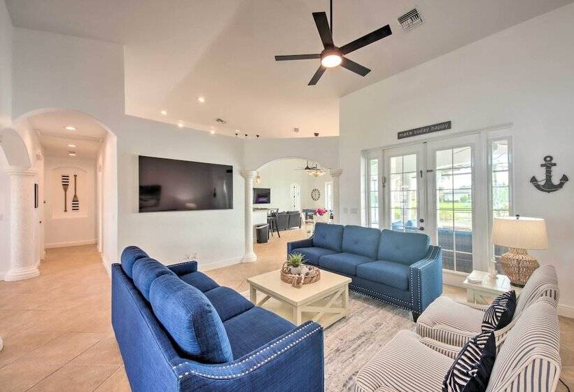 On Canal: Luxe Cape Coral Oasis W/ Pool & Lanai!