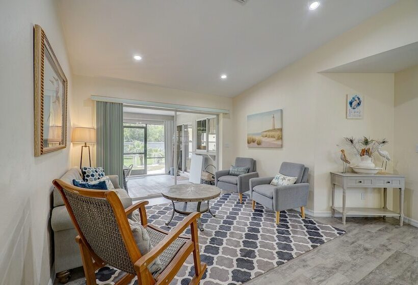 Game Room & Deck: Spacious Home In St James City