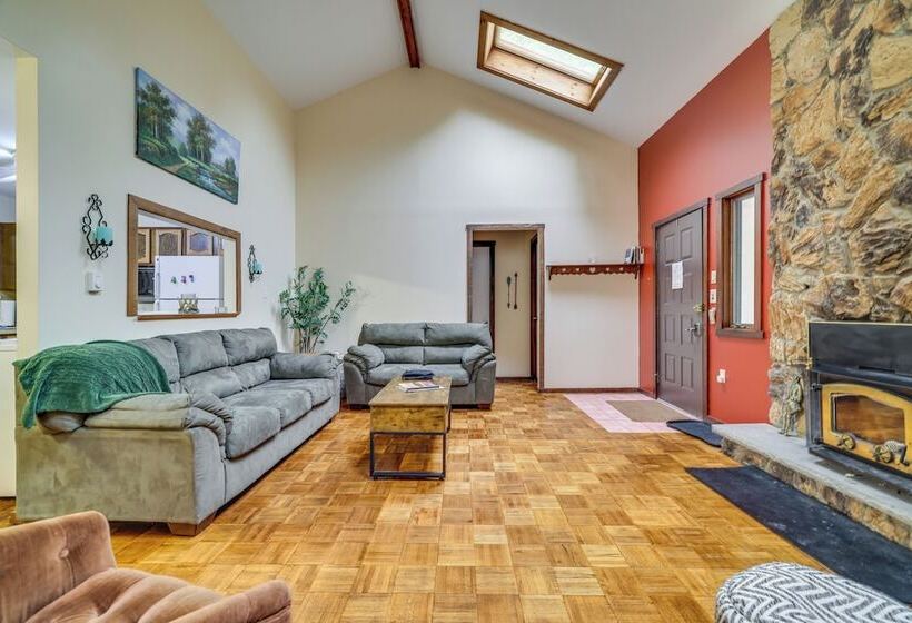 Furnished Deck + Fire Pit: Lake Wallenpaupack Home