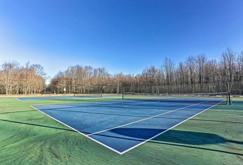 Furnished Deck + Fire Pit: Lake Wallenpaupack Home