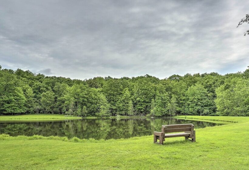 Furnished Deck + Fire Pit: Lake Wallenpaupack Home