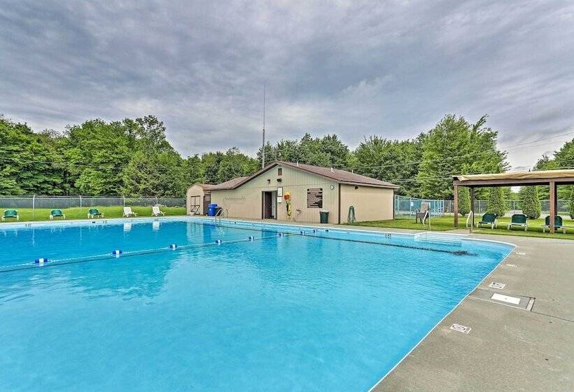 Furnished Deck + Fire Pit: Lake Wallenpaupack Home