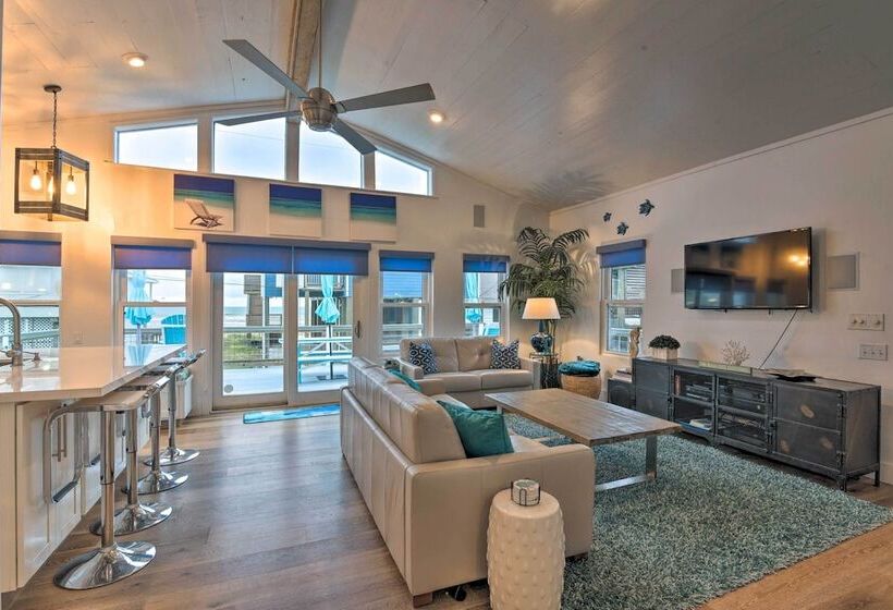Updated Beach House W/ Private Beach + Hot Tub!