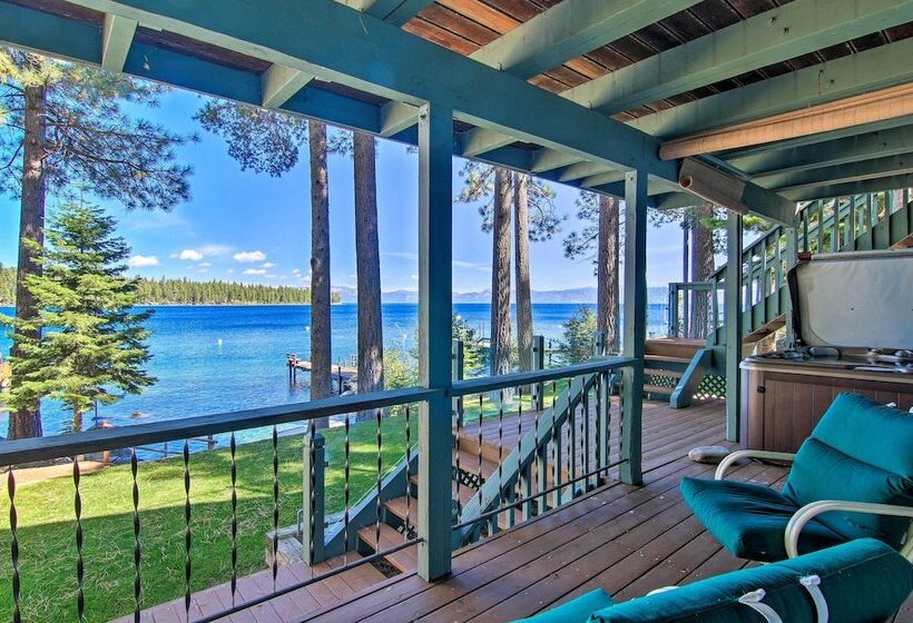 Waterfront Meeks Bay Home: Hot Tub, Walk To Trail