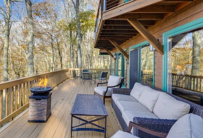 Wolf Laurel Resort Home W/ Long Range Views!