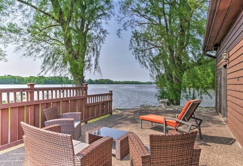 Lakefront Eau Galle Home W/ Hot Tub & Fire Pit