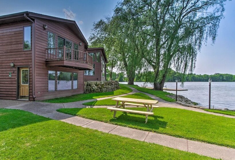 Lakefront Eau Galle Home W/ Hot Tub & Fire Pit