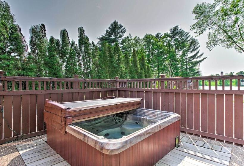 Lakefront Eau Galle Home W/ Hot Tub & Fire Pit