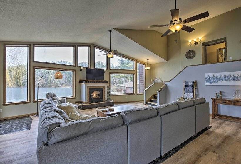 Lakefront Eau Galle Home W/ Hot Tub & Fire Pit