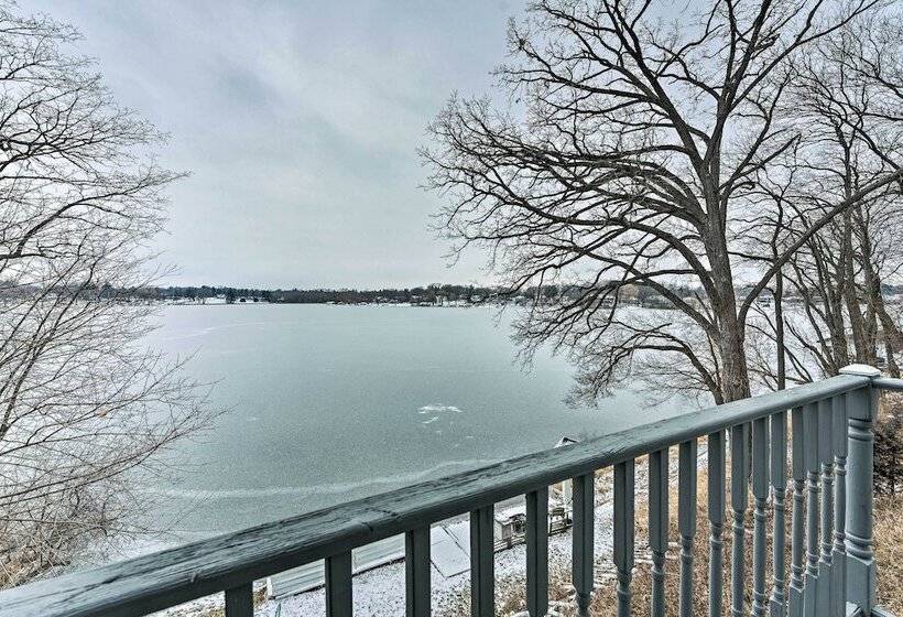 Lakefront Genoa City Home W/ Private Beach