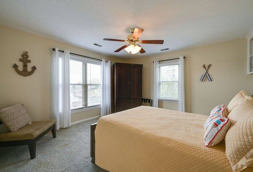 Dock & Kayaks: Lakefront Roanoke Rapids Home