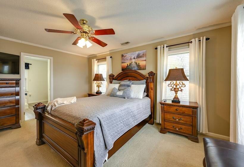 Dock & Kayaks: Lakefront Roanoke Rapids Home