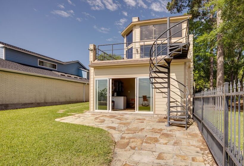 Lakefront Montgomery Home: Boat Cleats & Game Room