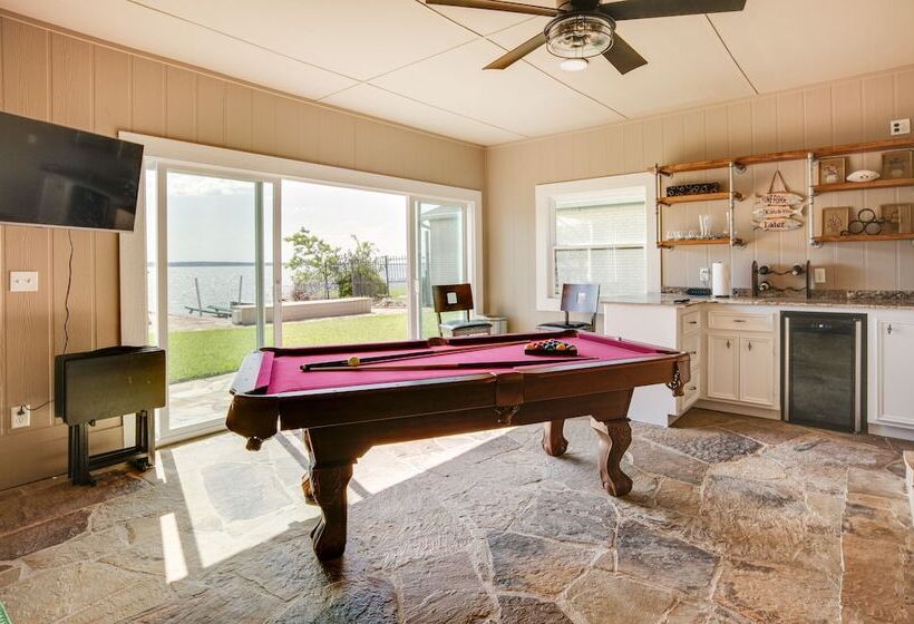 Lakefront Montgomery Home: Boat Cleats & Game Room