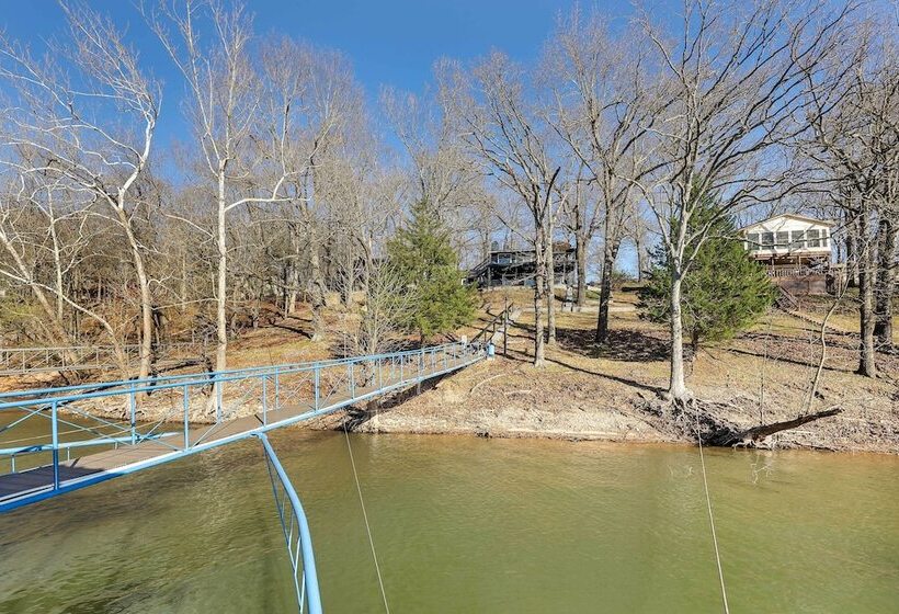 Lakefront Oklahoma Abode Deck, Fire Pit & Grill