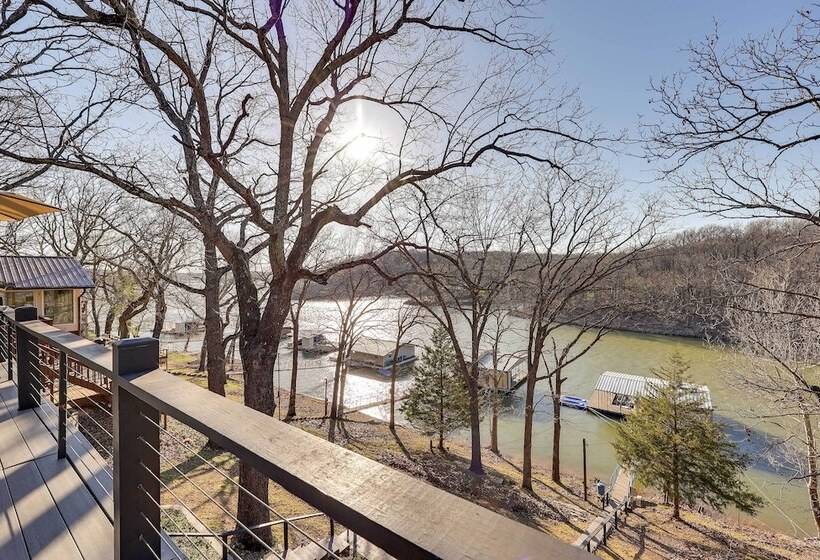 Lakefront Oklahoma Abode Deck, Fire Pit & Grill