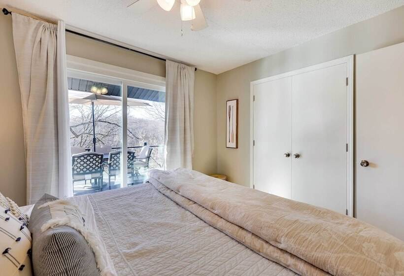 Lakefront Oklahoma Abode Deck, Fire Pit & Grill