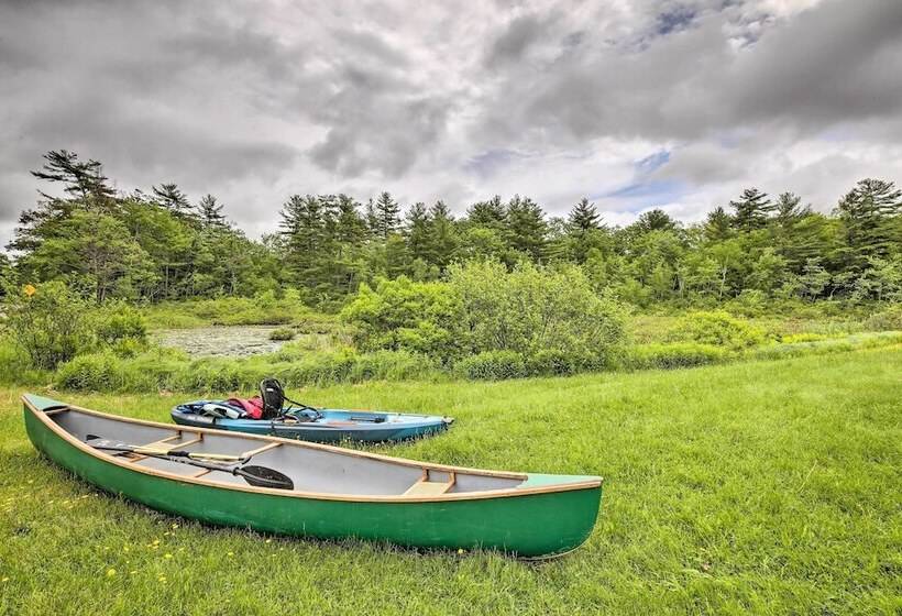 Pet Friendly Togus Pond Home: Kayak & Canoe!