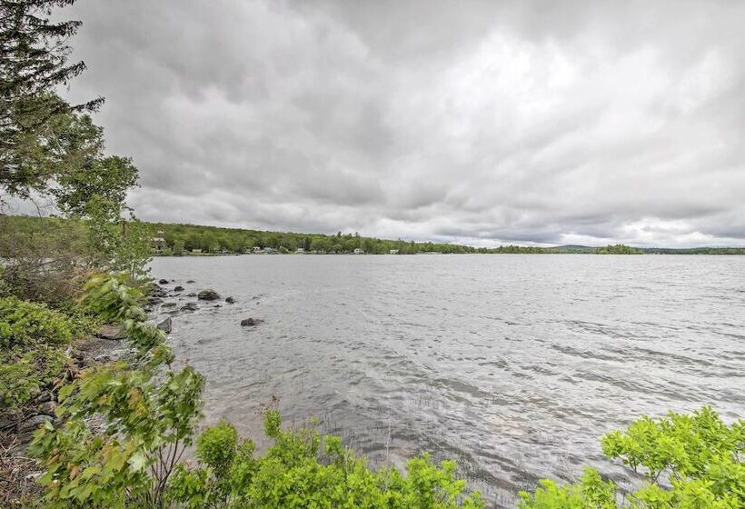 Pet Friendly Togus Pond Home: Kayak & Canoe!