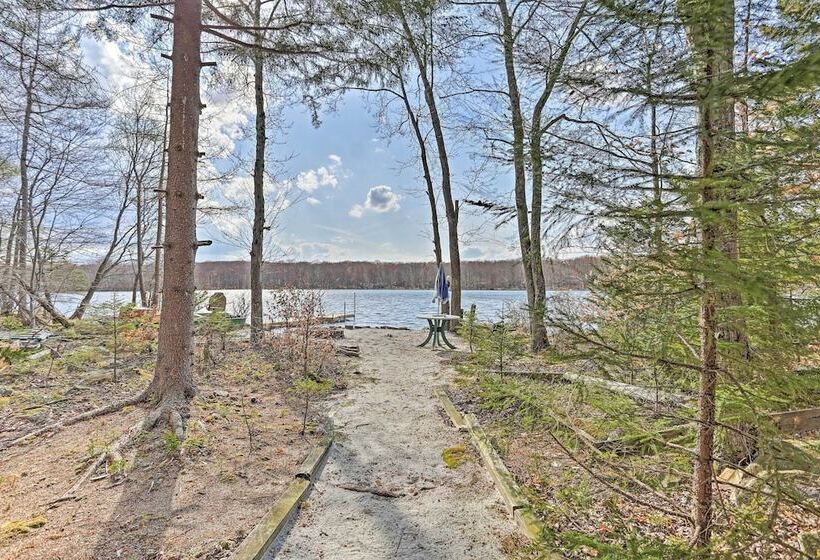 Pocono Lake Paradise W/ Private Beach & Dock!