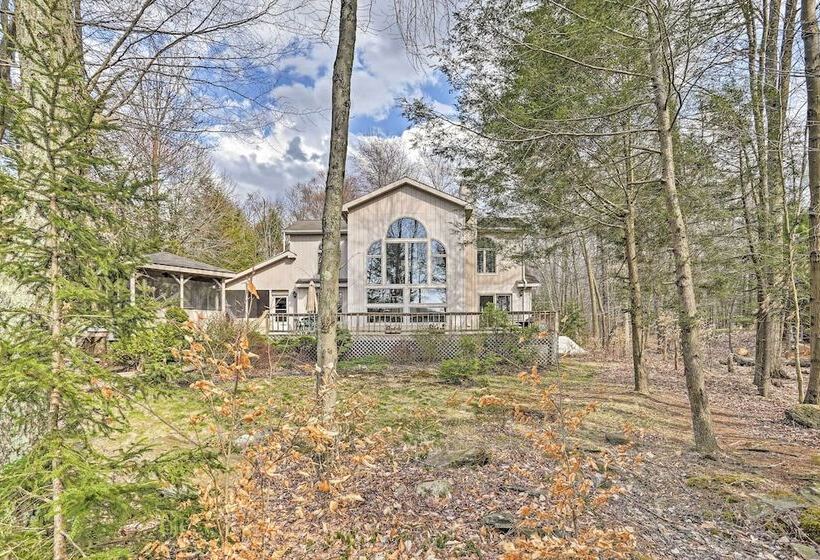 Pocono Lake Paradise W/ Private Beach & Dock!