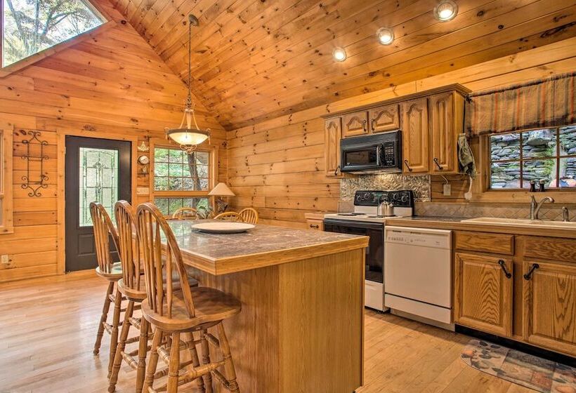 Streamside Bryson City Cabin W/ Hot Tub & Sauna