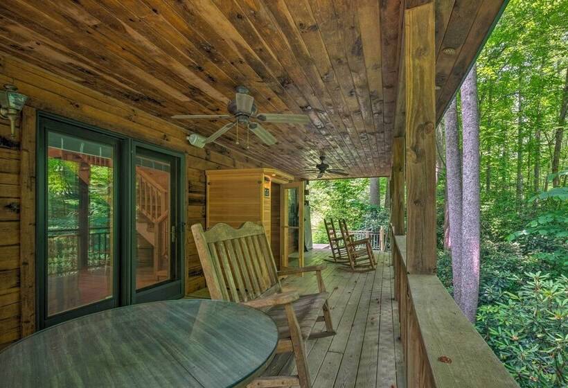 Streamside Bryson City Cabin W/ Hot Tub & Sauna