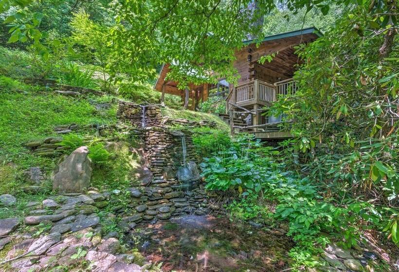 Streamside Bryson City Cabin W/ Hot Tub & Sauna