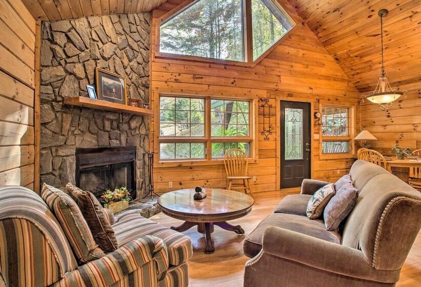 Streamside Bryson City Cabin W/ Hot Tub & Sauna