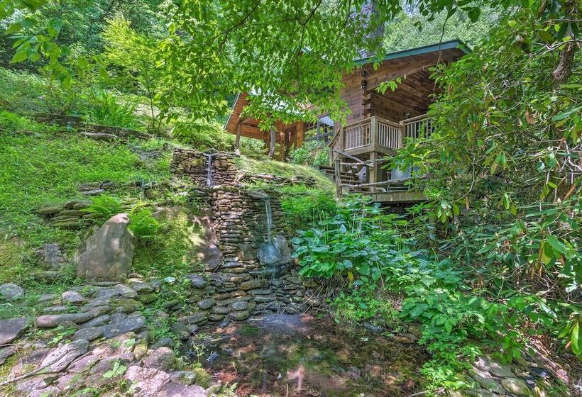 Streamside Bryson City Cabin W/ Hot Tub & Sauna