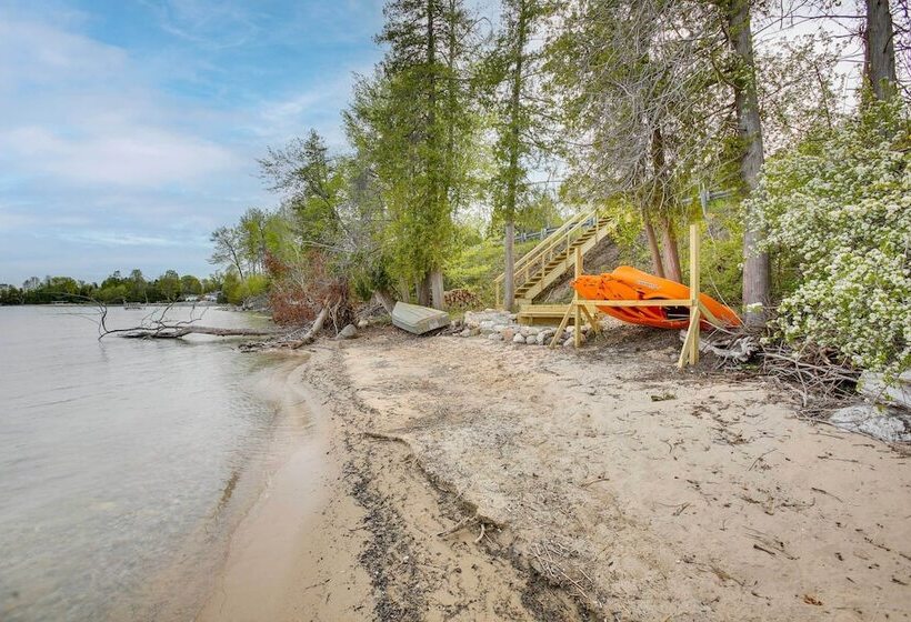 Suttons Bay Home W/ Fire Pit & Lake Views!