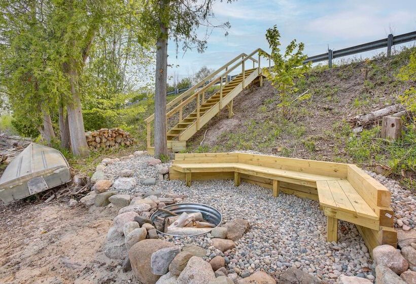 Suttons Bay Home W/ Fire Pit & Lake Views!